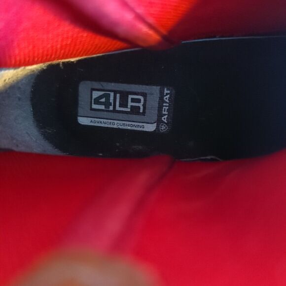 ARIAT Girls' Stars & Stripes - Size 2 / Snip Toe Cowboy Boots Leather Red Blue - Picture 9 of 10